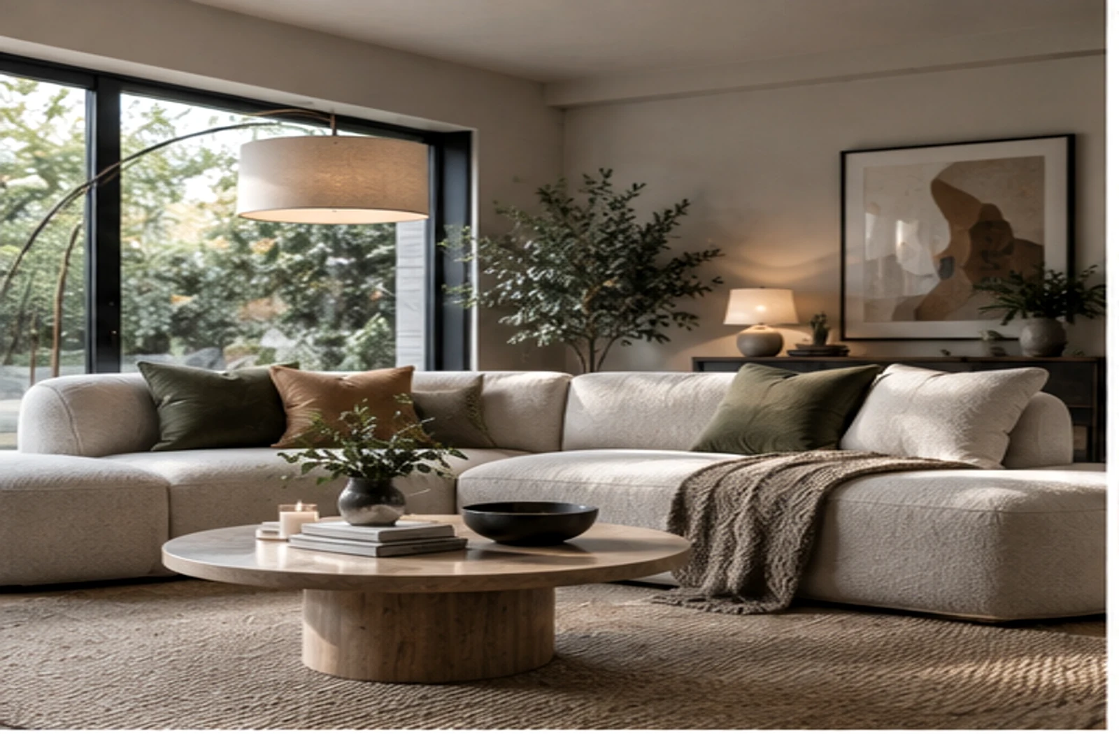 Warm contemporary home interior